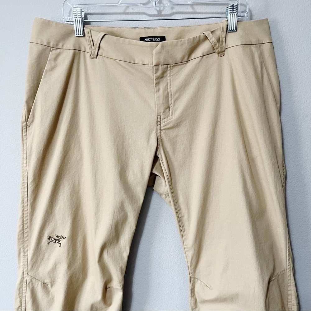 Arc'Teryx Women's Size 14 A2B Chino Pant Khaki Trim Fit Straight Leg Reflective - Picture 3 of 14